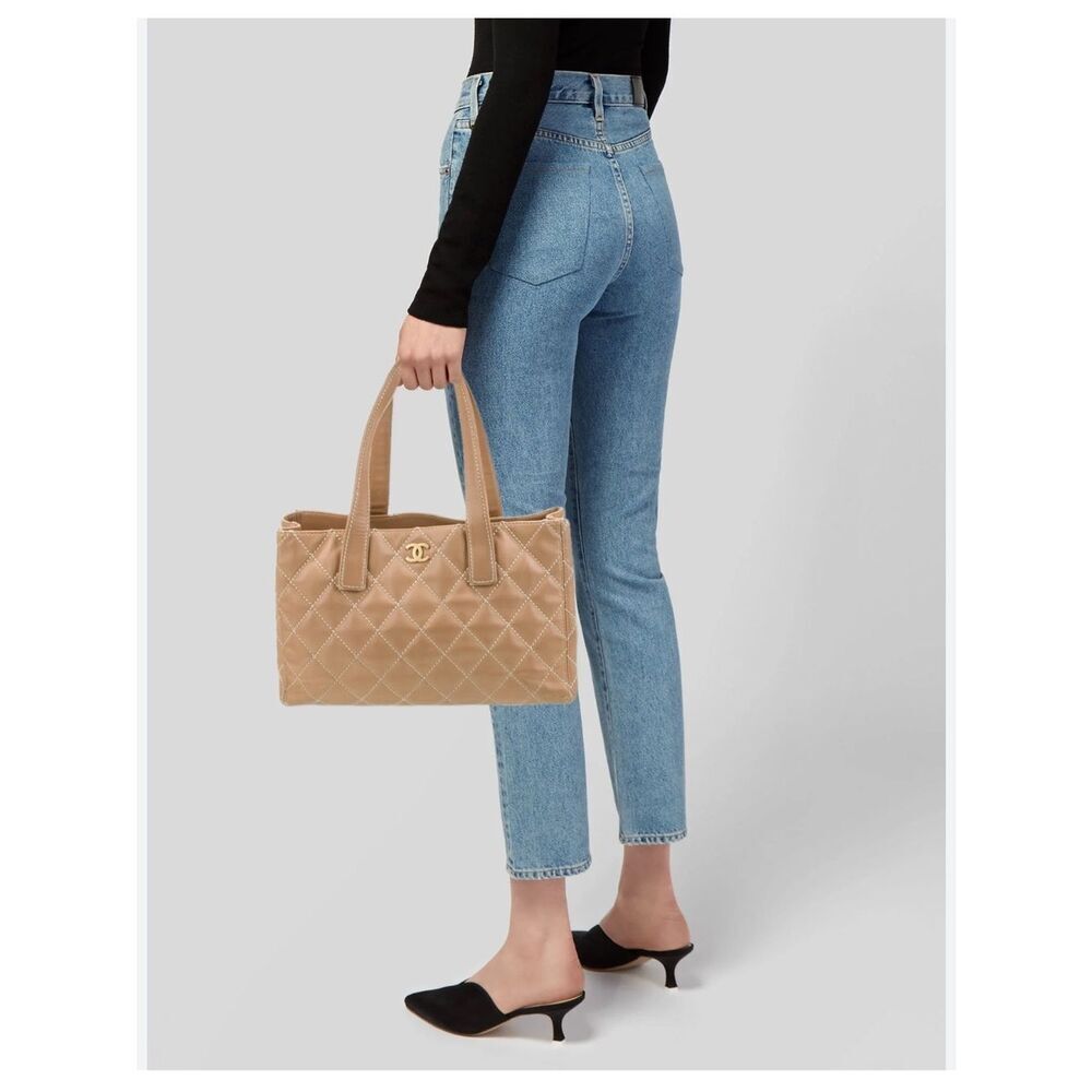 Chanel Wild Stitch Line Calf Handbag